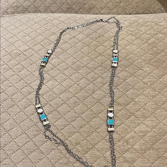 Silver and Turquoise Necklace - Picture 1 of 2